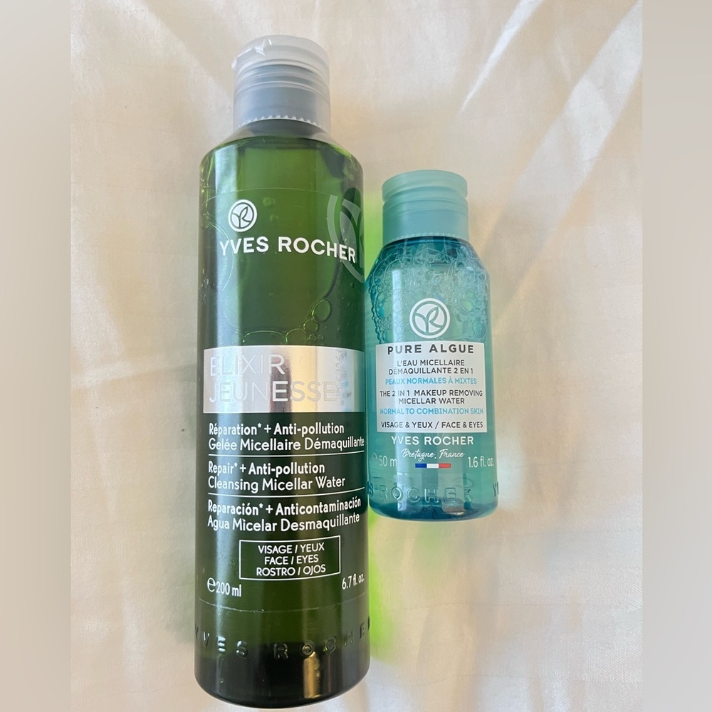 Yves Rocher repair& antipollution cleansing micelar water& 2 in 1 makeup remover